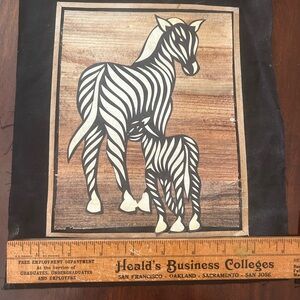 Zebra Print Fabric Art